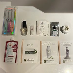 Sample bundle/ lot: hair, nails, skin OPI, Eminence, kiels, skincuticals